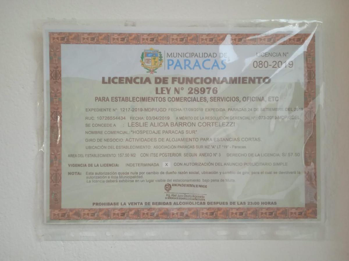 Hospedaje Paracas Sur Extérieur photo